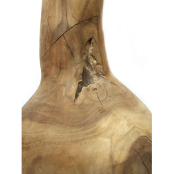 Lampa Rzeźba w kształcie Butli Drewno Teak Podłogowa 115cm